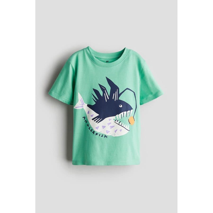 H&M SALE, Anglerfish Green Tshirt