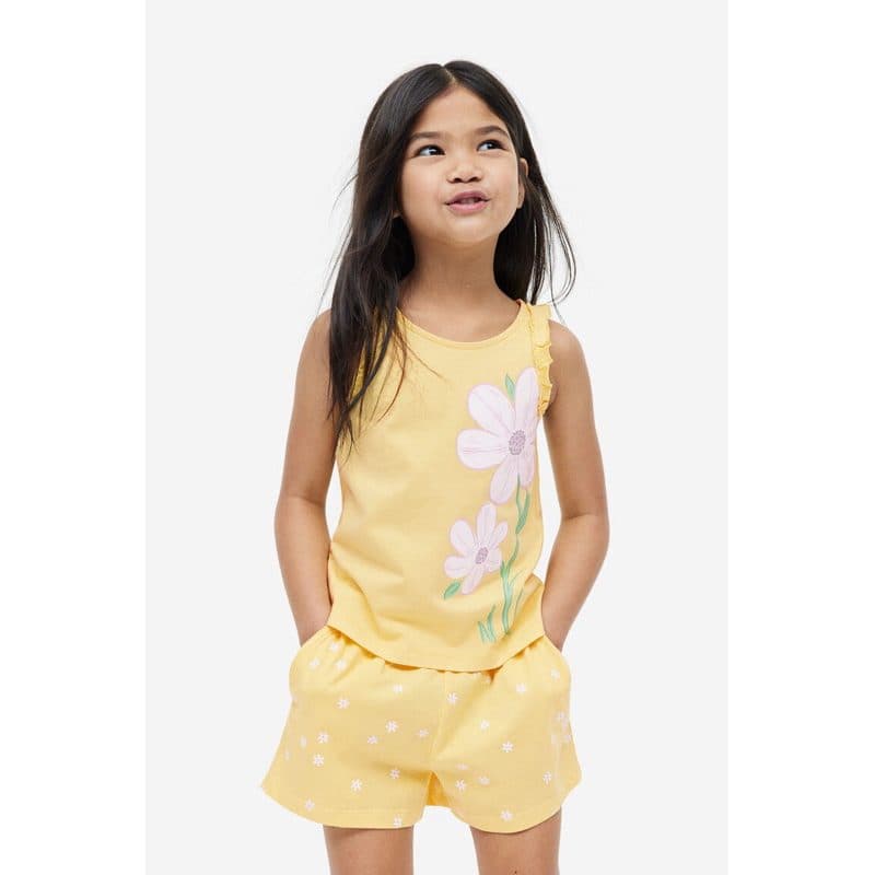 H&M SALE, Flowers Light Yellow Vest