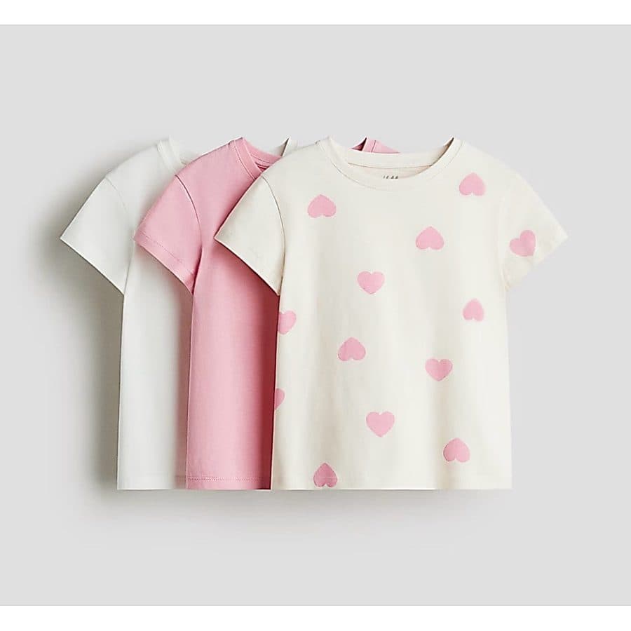 H&M SALE, Heart White Tshirt